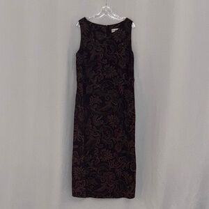 Studio I Sleeveless Long Paisley Dress